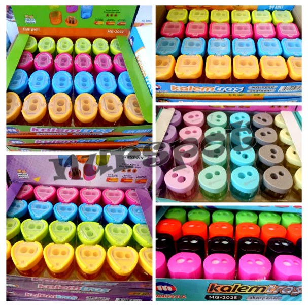 kalemtraş kalem açacak 24 lü karma model