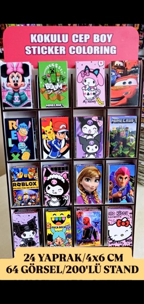 defter sticker kokulu 200 lü stant