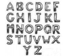 harf folyo balon gümüş serisi 40 inç