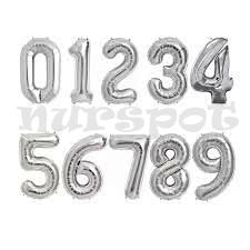 folyo balon rakam gümüş serisi 34 inç