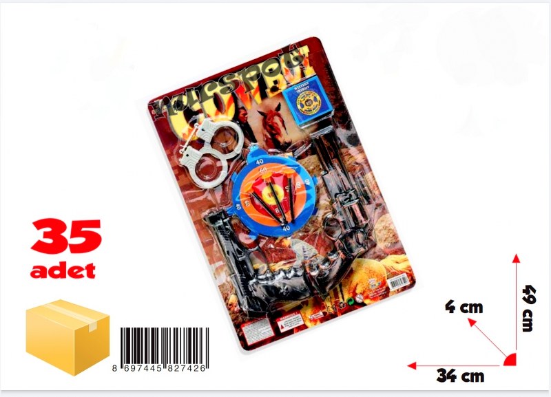 oyuncak kovboy seti büyük boy 742