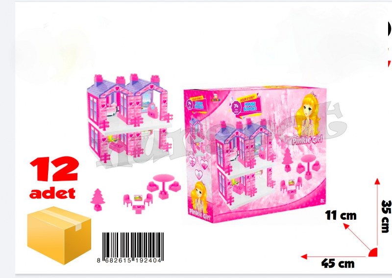 oyuncak 4 katlı pembe ev 240