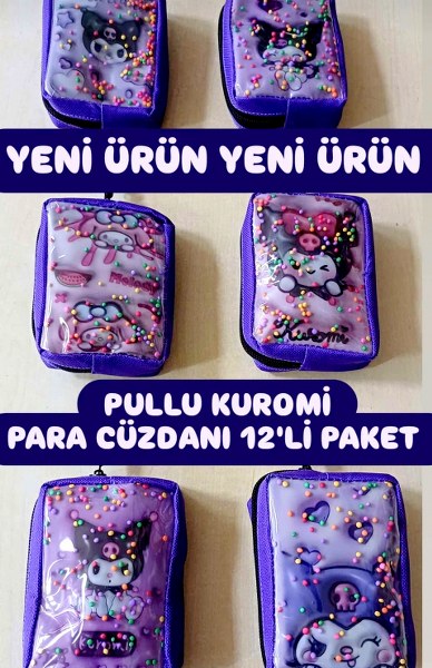 cüzdan şeffaf için pullu veya renkli boncuklu çocuklar için fermuarlı