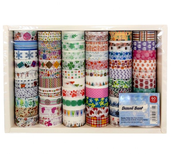 rulo bant desenli model 60 lı paket 7722