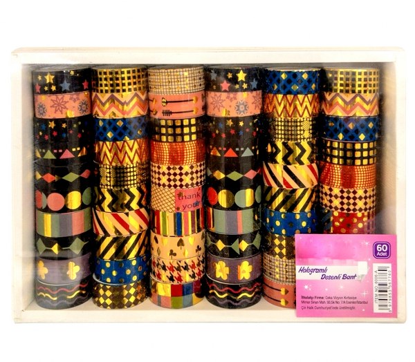 para band rulo bant desenli hologramlı 60 lı paket 7760