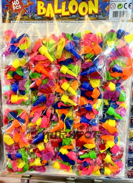 su balonu 12 li şişirme aparatlı 40 lı 6826