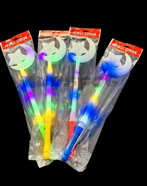 ışıklı oyuncak ay yıldız hazır pilli