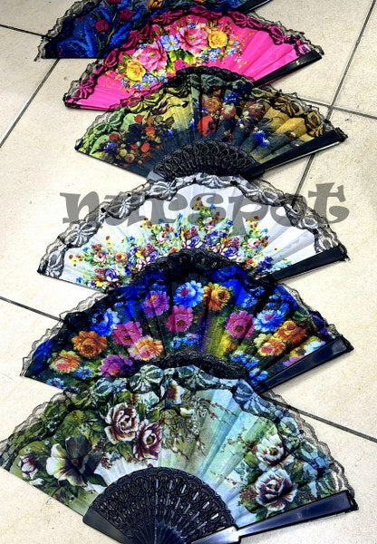 yelpaze renkli baskılı karma paket