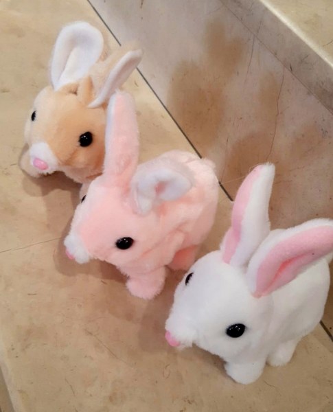 ışıklı oyuncak tavşan kulakları ışıklı ağzında havuç