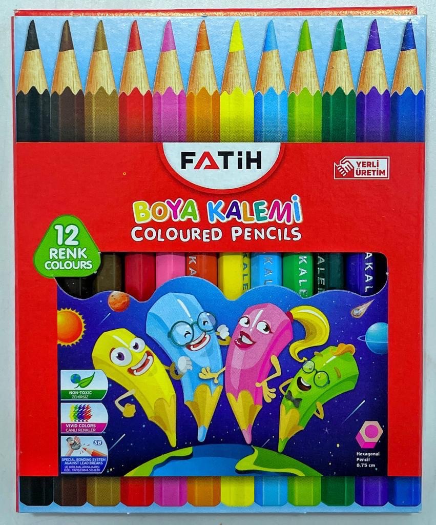 FATİH 33012 KURUBOYA 12 RENK KISA 24'LÜ *20