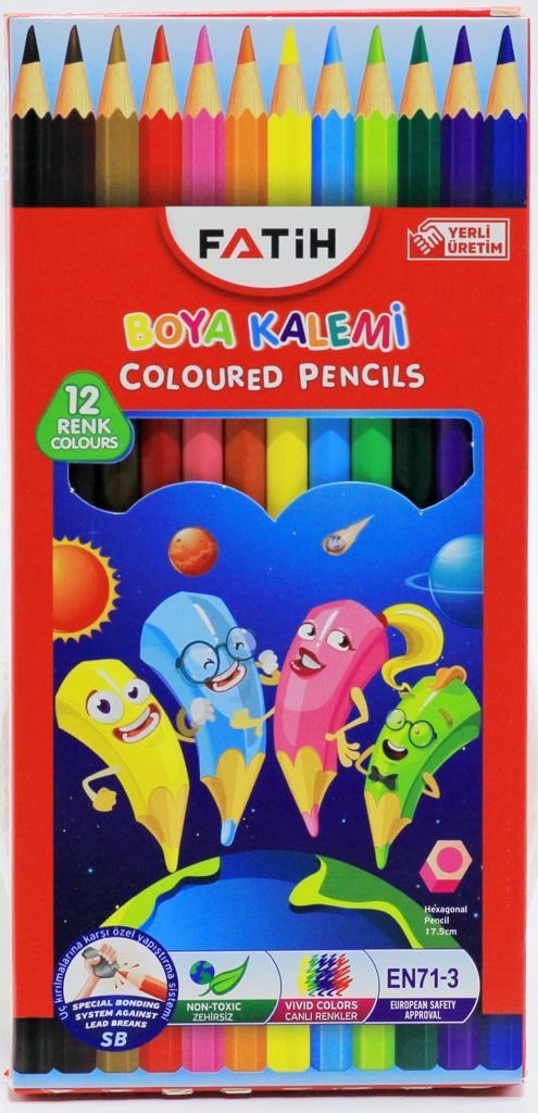 FATİH KURUBOYA 12 RENK TAM BOY 12'Lİ*24