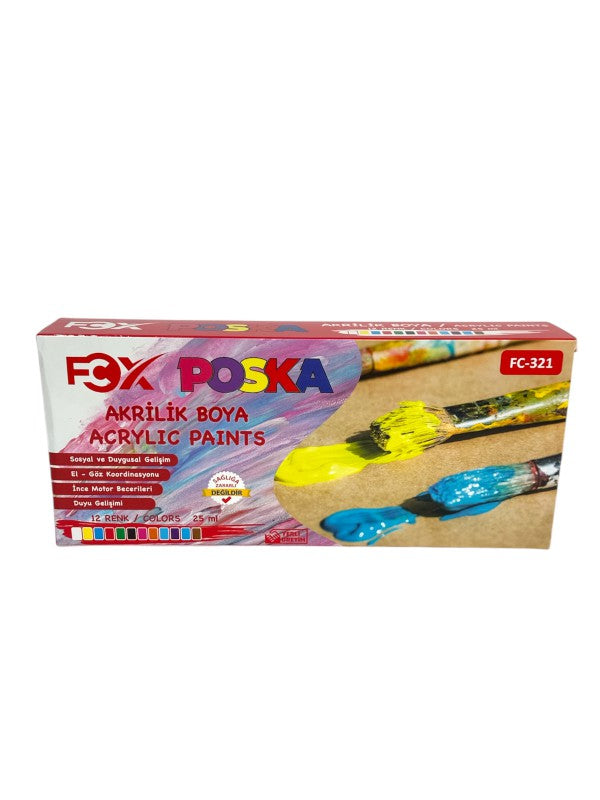 FCX POSKA FC-321 AKRİLİK BOYA 12'Lİ *36