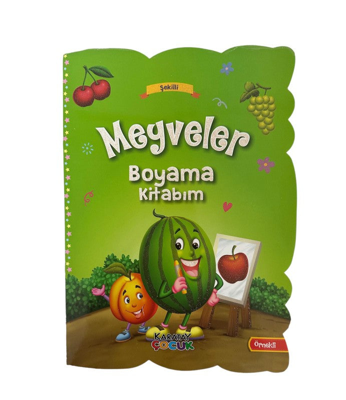 KARATAY BÜYÜK ŞEKİLLİ MEYVELER BOYAMA KİTABI *100