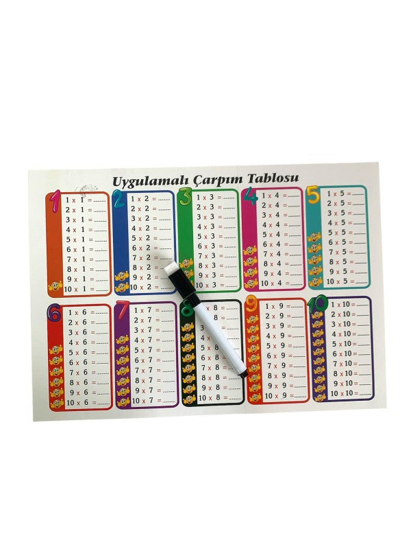 ODAK A4 KALEMLİ ÇARPIM TABLOSU