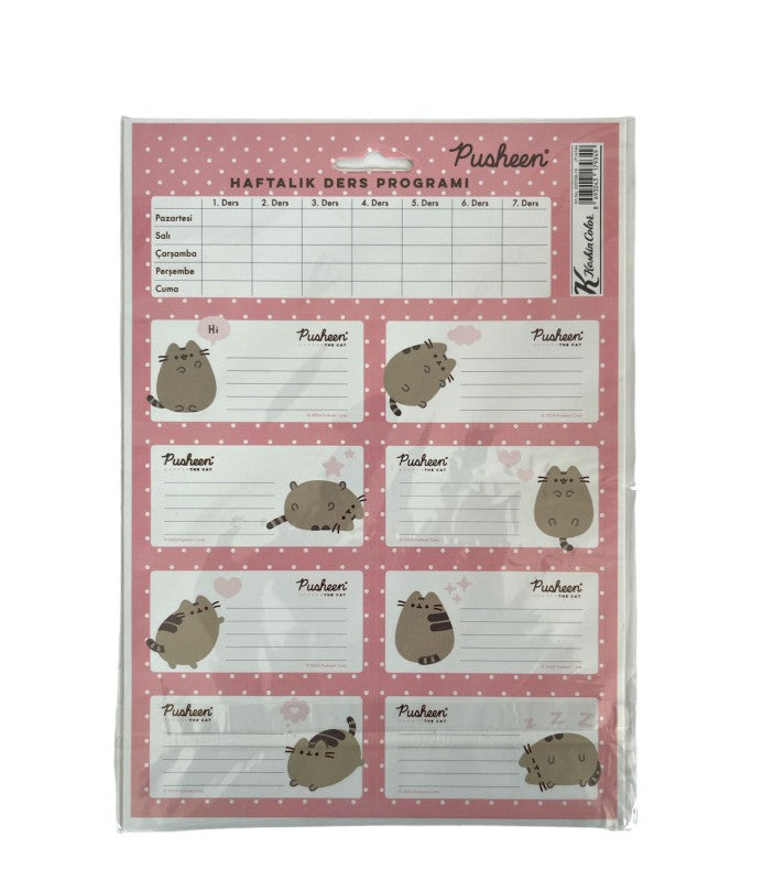 KESKİN PUSHEEN DERS PROG. ETİKET 3'LÜ PK:50'Lİ *8 ^