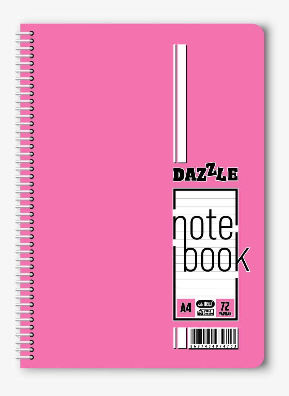 A-4 SPİRALLİ PP KAPAK 72YP ÇİZGİLİ*6