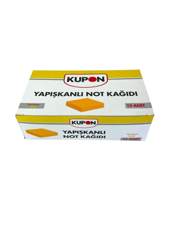 KUPON KYP-501 YAPIŞKANLI POSTİT SARI 12'Lİ *36