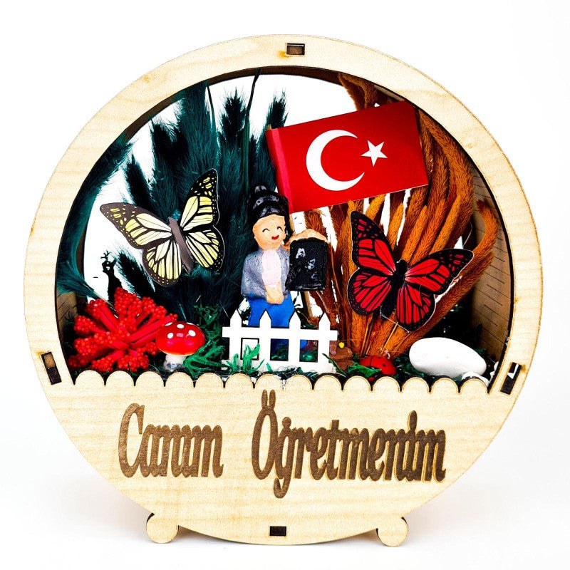 KAMP.ÖĞRETMENLER GÜNÜ MDF ALTIGEN SAKSI TERARYUM *12 |