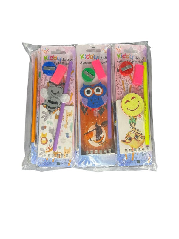 WOLRD-01609 3D FİGÜRLÜ SİMLİ KIRTASİYE SETİ 12'Lİ