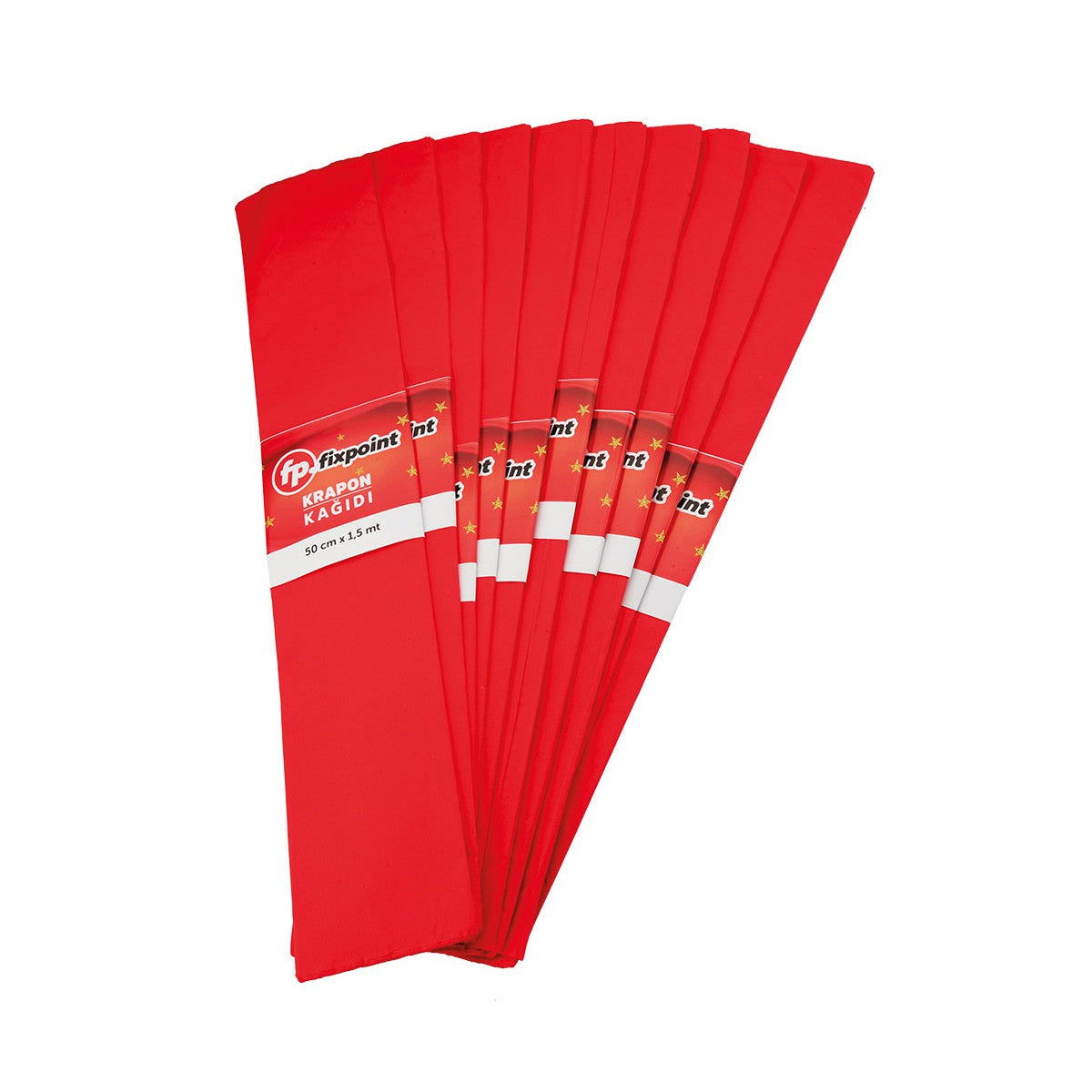 FİXPOİNT P-1077 KRAPON KAĞIDI KIRMIZI 10'LU *100 =