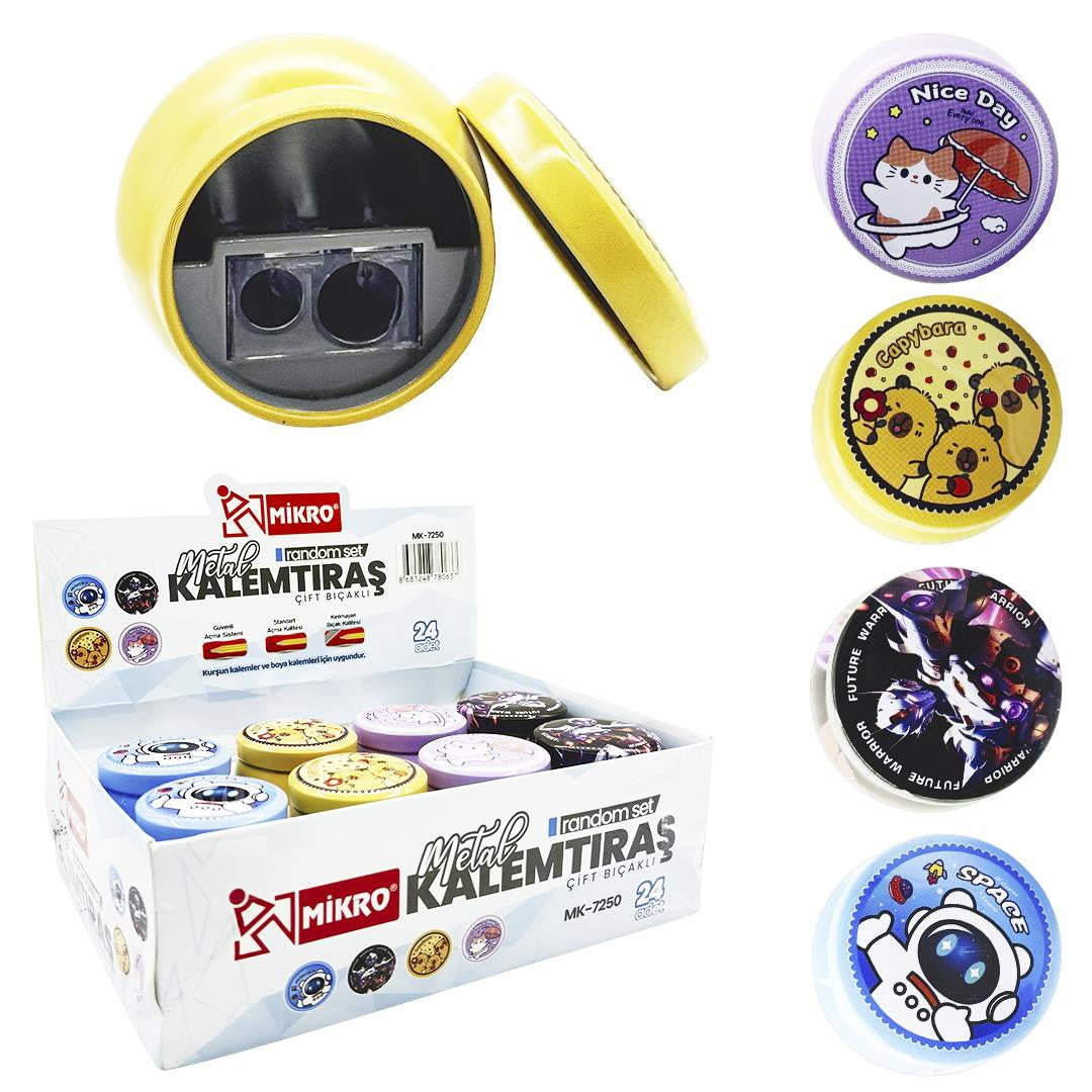 MİKRO MK-7250 KALEMTIRAŞ RANDOM SET 24'LÜ