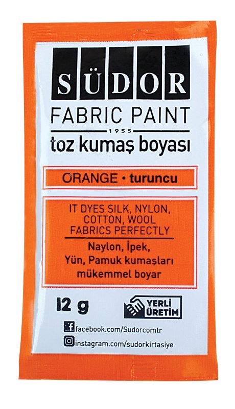 SÜDOR KB02 TOZ KUMAŞ BOYASI 12'Lİ TURUNCU