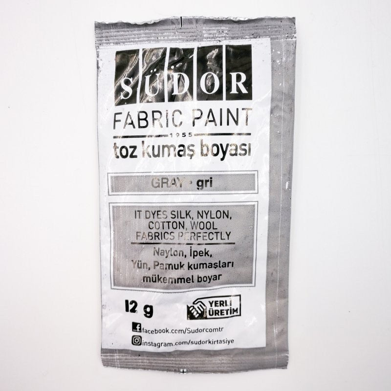SÜDOR KB09 TOZ KUMAŞ BOYASI 12'Lİ GRİ