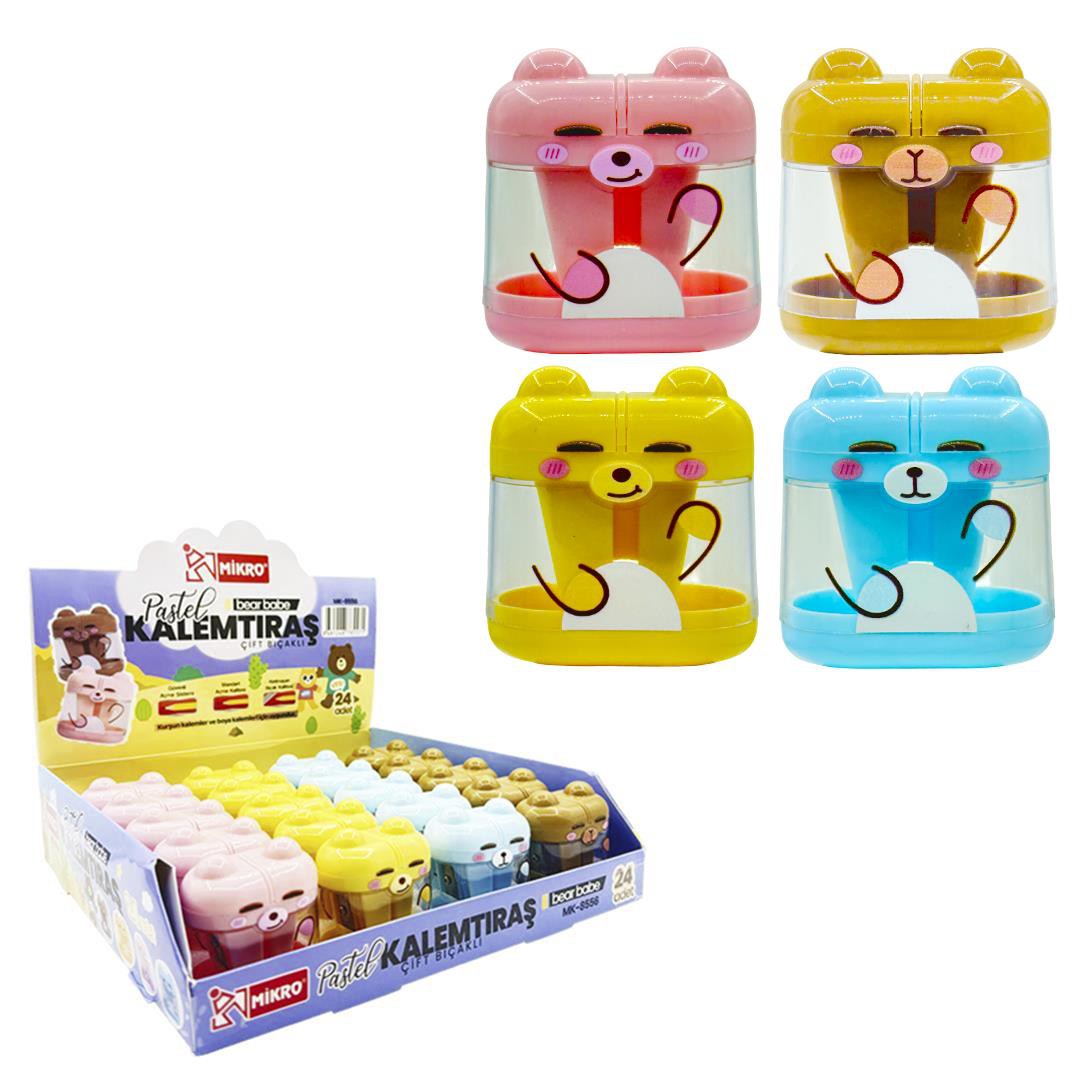 MİKRO MK-8556 KALEMTIRAŞ BEAR BABE 24'LÜ