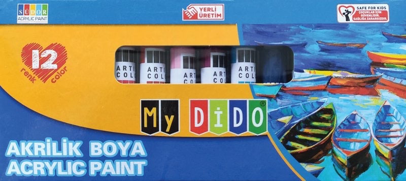 MYDİDO MY14 AKRİLİK BOYA TÜP 12RENK *72