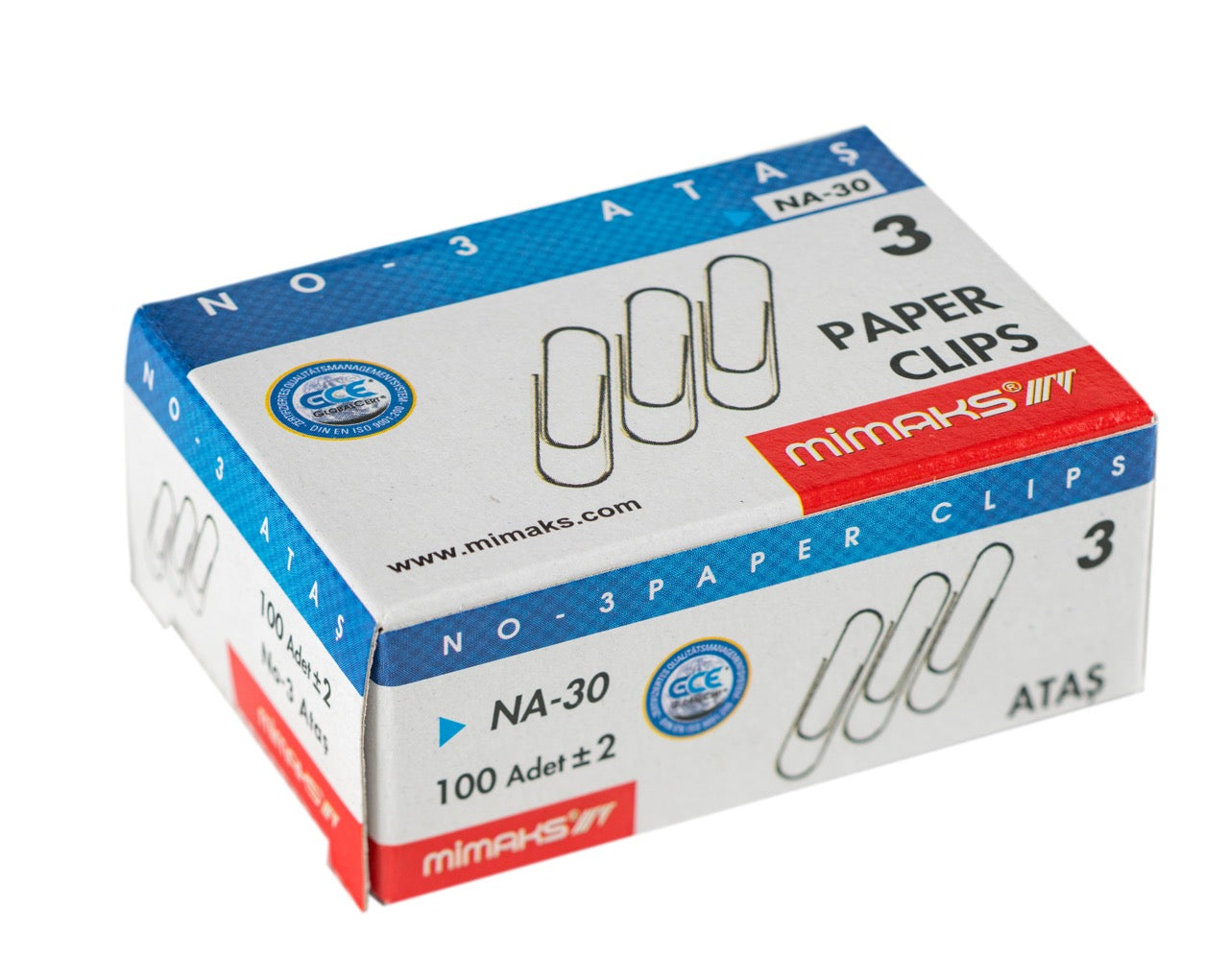 MİMAKS NA-30 NİKEL NO:3 ATAŞ(28MM) 30'LU *8