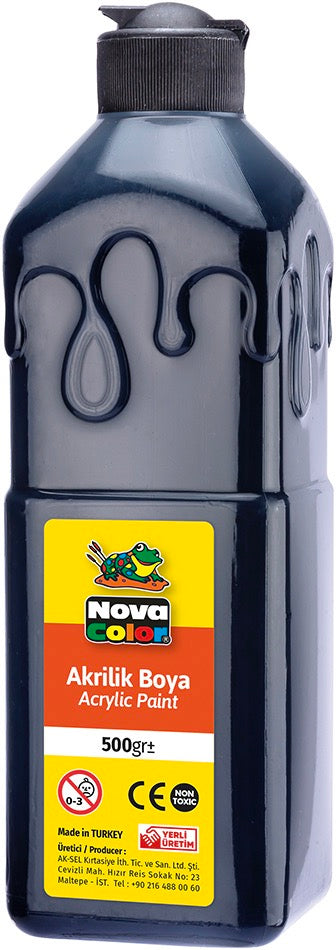 NOVA COLOR NC-386 AKRİLİK BOYA 500 GR SİYAH *24