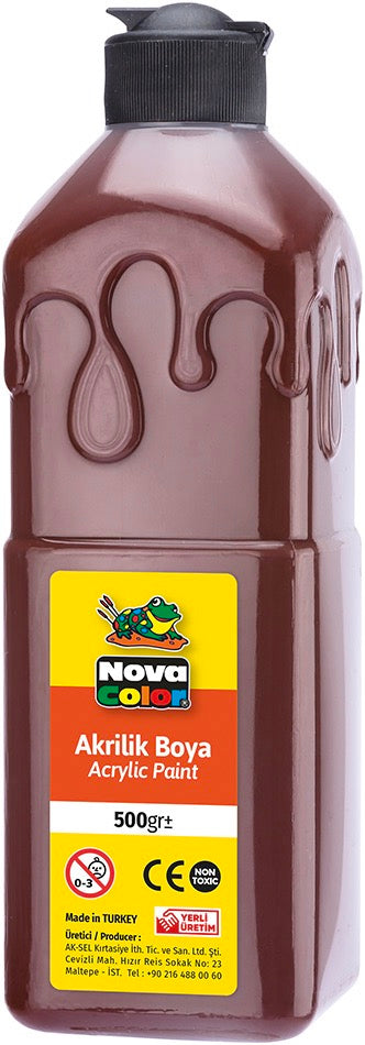 NOVA COLOR NC-387 AKRİLİK BOYA 500GR KAHVE *24