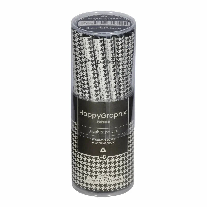 HAPPY GRAPHİX 21-0062-28 BLACK JUMBO KURŞUN KALEM 4B 3,5MM ZİGZAK 30LU PAKET