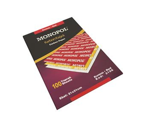 MONOPOL 3106 KARBON KAĞIDI A4 KIRMIZI *40