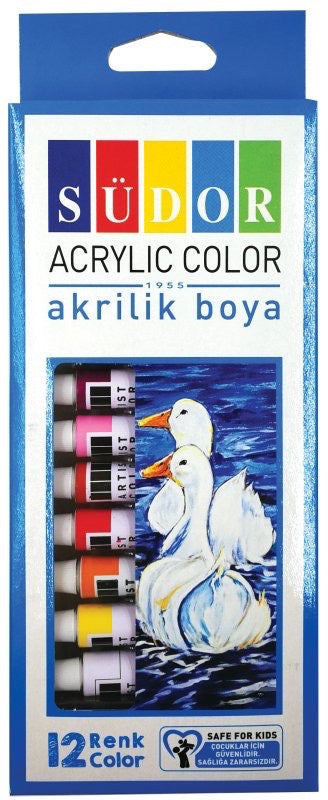 SÜDOR SD195 AKRİLİK BOYA TÜP 12 RENK *60