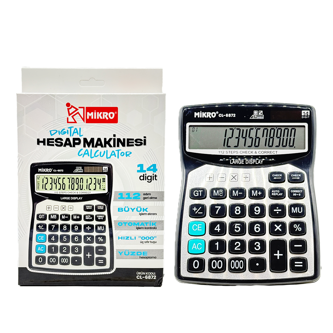 MİKRO CL-6872 DİGİTAL HESAP MAKİNESİ