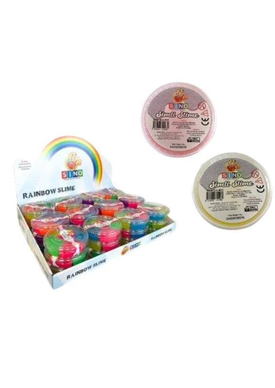 SİNO SLM -0028 SİMLİ YUVARLAK SLİME SLM-0028 24'LÜ PAKET 140 GR*6