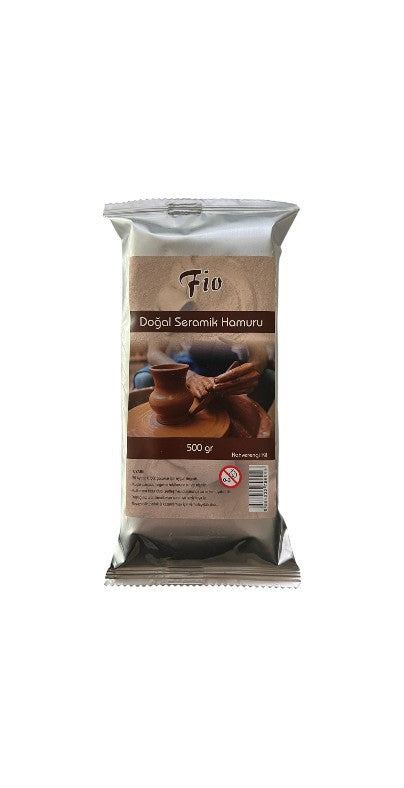 FİO DOĞAL SERAMİK HAMURU KAHVERENGİ 500GR*36