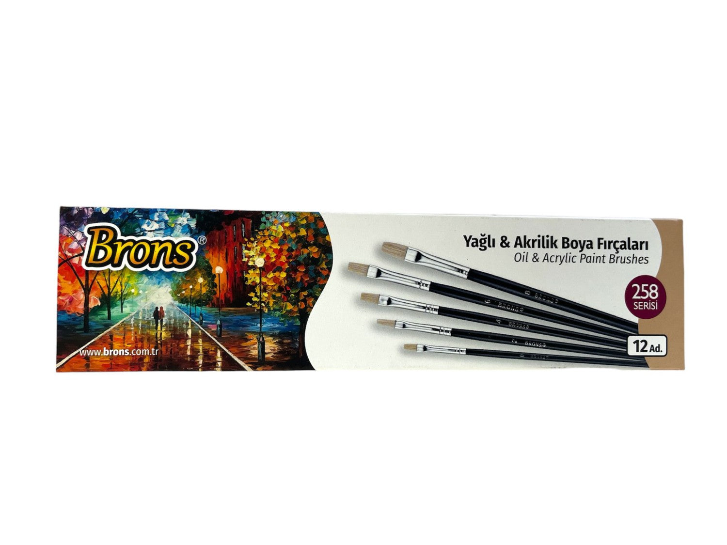 BRONS BR-511 YAĞLI&AKRİLİK BOYA FIRÇASI NO:2 12'Lİ