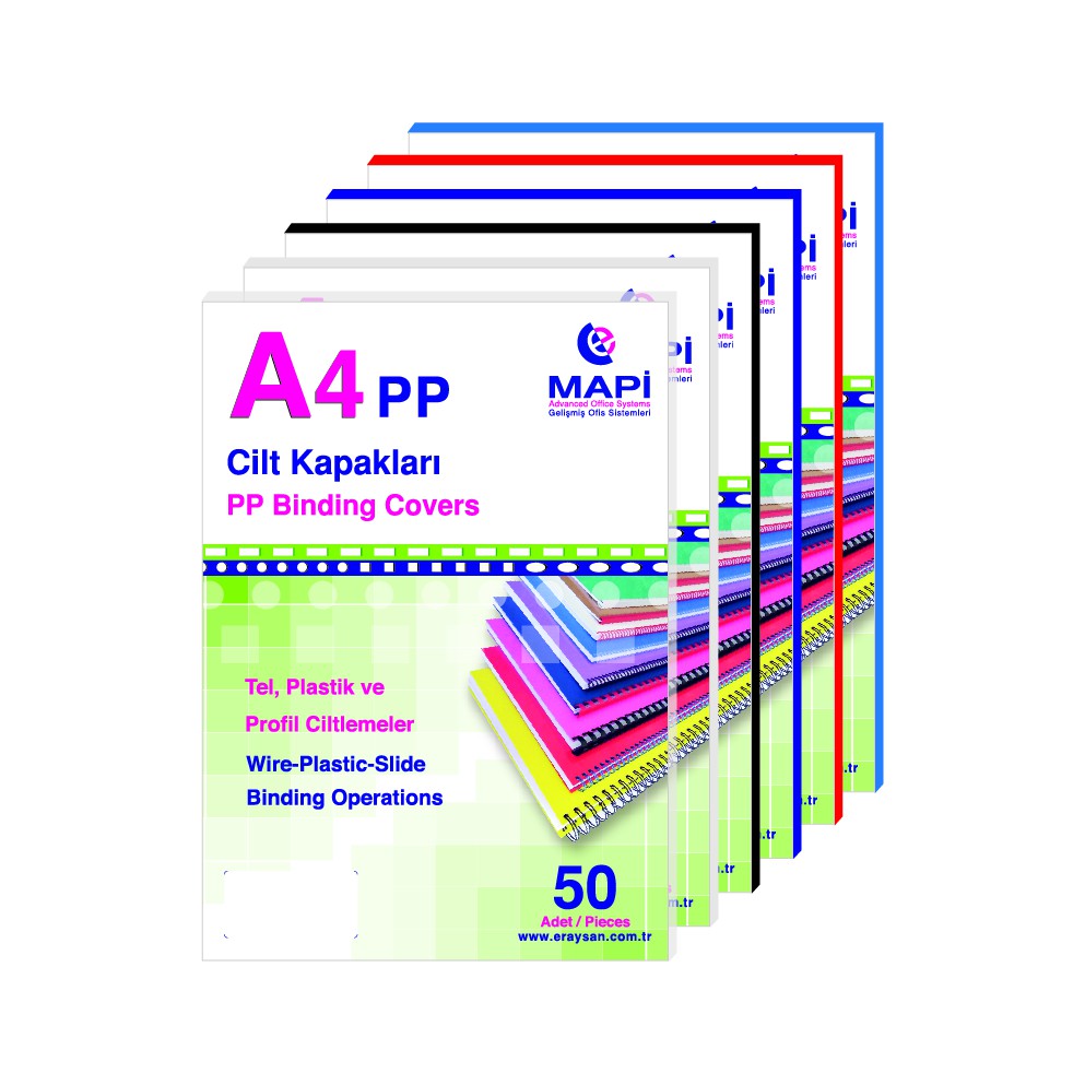 MAPİ-160 PVC CİLT KAPAĞI A4 ŞEFFAF 100'LÜ *20