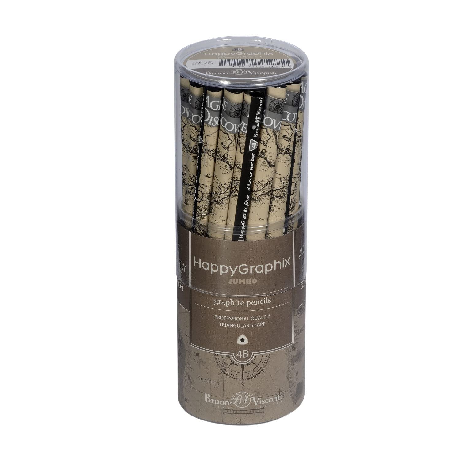HAPPY GRAPHİX 21-0062-16 JUMBO KURŞUN KALEM 4B 3,5MM HARİTA 30LU PAKET