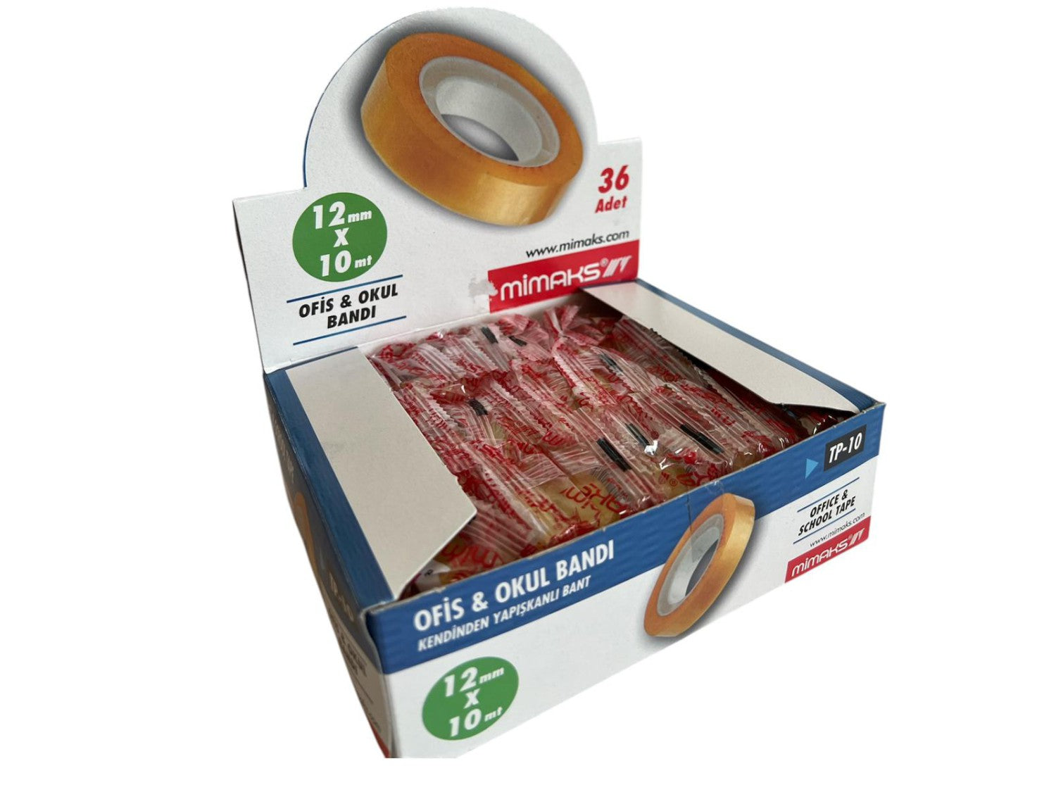 MİMAKS TP-10 OKUL BÜRO BANDI 12MMX10M 36'LI*40
