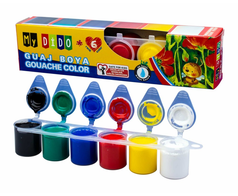 MYDİDO MY55 GUAJ BOYA SET 6 RENK *60