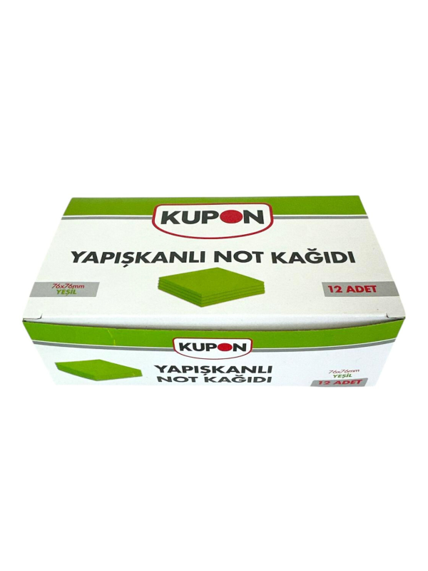 KUPON KYP-504 YAPIŞKANLI POSTİT YEŞİL 12'Lİ *36