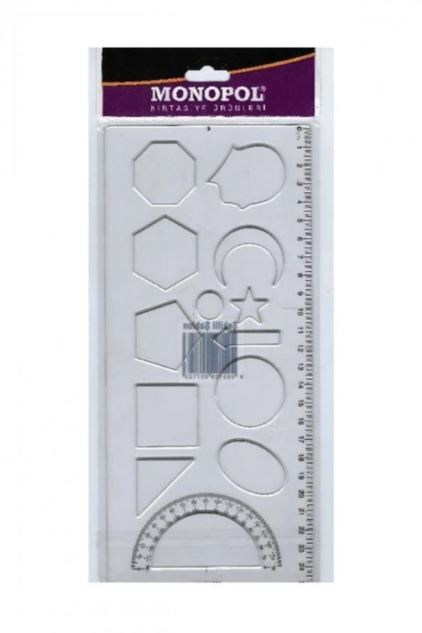 MONOPOL 1611 GEOMETRİ ŞEKİLLER ŞABLONU 24'LÜ*20