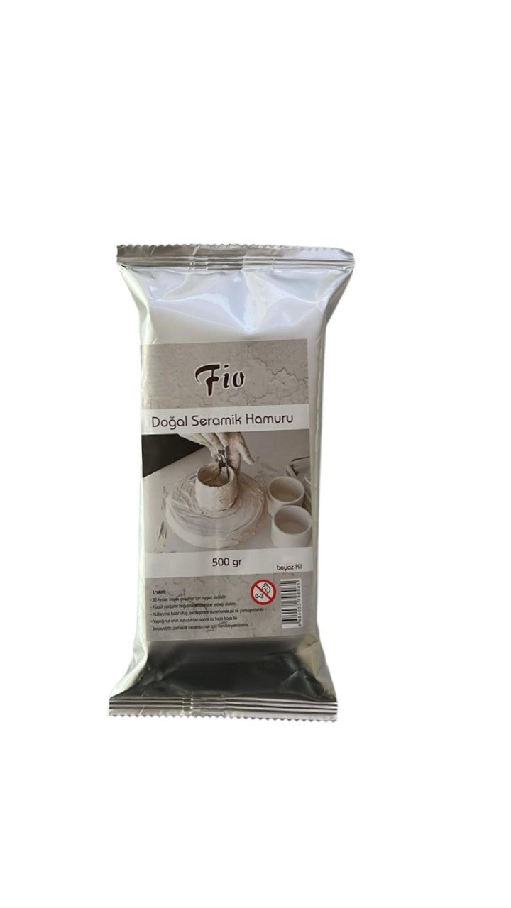 FİO DOĞAL SERAMİK HAMURU BEYAZ 500GR*36
