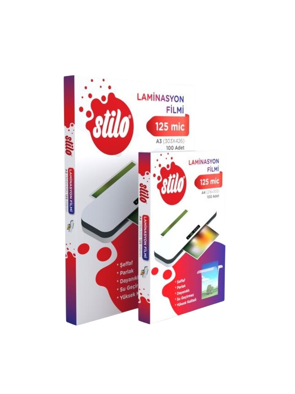 STİLO LAMİNASYON FİLMİ A4 100'LÜ *10***************