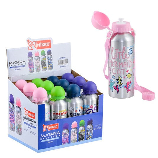 MİKRO MT-2505 ALİMİNYUM MATARA 500 ML 12'Lİ